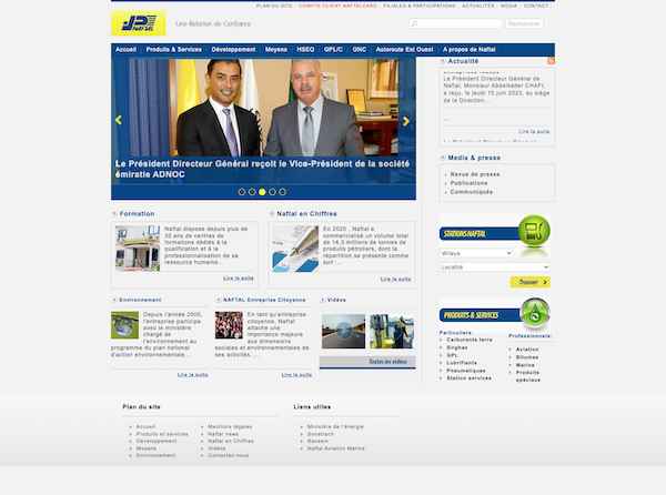 Références sites Web Webdispo Naftal