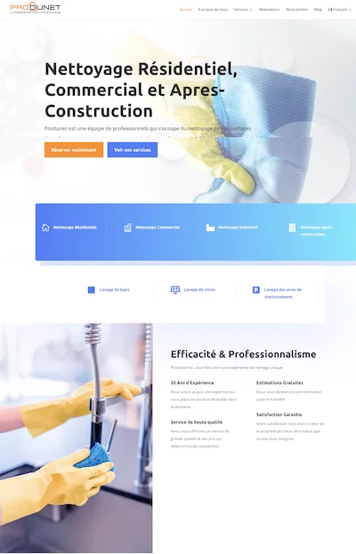 Site web référence de l'agence de communication Webdispo pour un client canadien